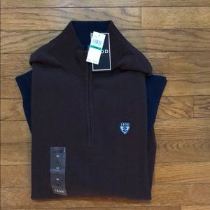 mens IZOD  1/4 zip sweater .